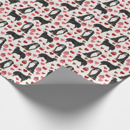 Bernese Mountain Dog Wrapping Paper Cadeaupapier (Hoek)