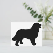 Bernese Mountain Dog (zwart silhouet) Briefkaart (Staand voorkant)