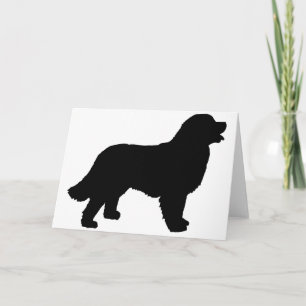 Bernese Mountain Dog (zwart silhouet) Kaart