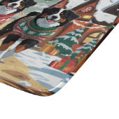 Bernese Mountain Dogs Christmas Snow Holiday Snijplank (Hoek)