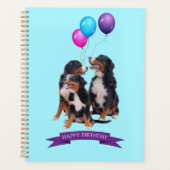 Bernese Mountain Dogs Happy Birthday Gift Bag Planner (Voorkant)