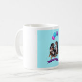 Bernese Mountain Dogs Happy Birthday Koffiemok (Voorkant links)