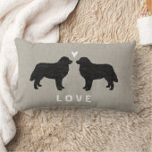 Bernese Mountain Dogs met hart en tekst Kussen (Deken)