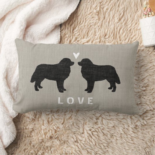 Bernese Mountain Dogs met hart en tekst Kussen (Deken)