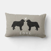 Bernese Mountain Dogs met hart en tekst Kussen (Achterkant)