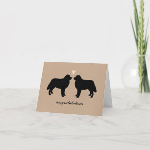 Bernese Mountain Dogs Wedding Gefeliciteerd Kaart