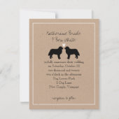 Bernese Mountain Dogs Wedding Invitation Kaart (Voorkant)