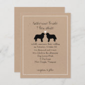 Bernese Mountain Dogs Wedding Invitation Kaart (Voorkant / Achterkant)