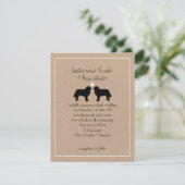 Bernese Mountain Dogs Wedding Invitation Kaart (Staand voorkant)