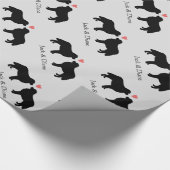 Bernese Mountain Dogs Wedding met aangepaste tekst Cadeaupapier (Hoek)