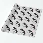 Bernese Mountain Dogs Wedding met aangepaste tekst Cadeaupapier (Uitgerold)
