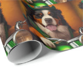 Bernese Mountain Driving Bike St. Patrick's Day Cadeaupapier (Rol Hoek)