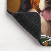 Bernese Mountain Driving Bike St. Patrick's Day Muismat (Hoek)