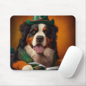 Bernese Mountain Driving Bike St. Patrick's Day Muismat (Met muis)