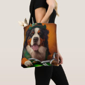 Bernese Mountain Driving Bike St. Patrick's Day Tote Bag (Dichtbij)