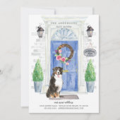 Bernese Mountain Front door Moving Announement Kaart (Voorkant)