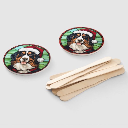 Bernese Mountain Glas in lood Kerst Handwaaier (Niet-gemonteerd)