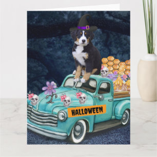 Bernese Mountain Halloween Truck Scary Night Kaart