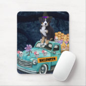 Bernese Mountain Halloween Truck Scary Night Muismat (Met muis)