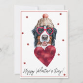 Bernese Mountain Hondenliefhebber Valentijn Gift Feestdagenkaart (Voorkant)