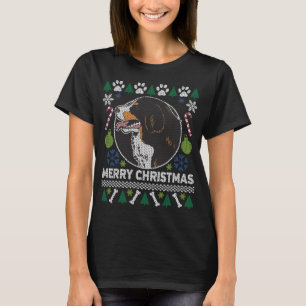 Bernese Mountain Hondenras Ugly KerstSweater T-shirt
