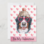 Bernese Mountain I Wof You Dog Valentijnsdag Feestdagenkaart (Voorkant)