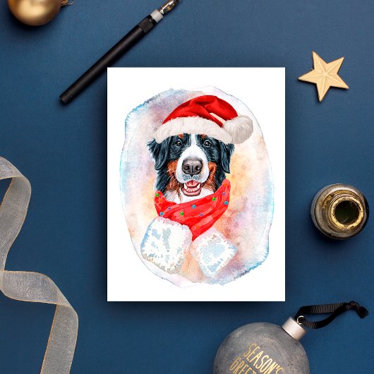 Bernese Mountain-kerstcadeautjes voor honden Feestdagenkaart