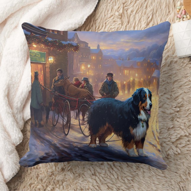 Bernese Mountain Kerstfeest Seizoen Kussen (Deken)