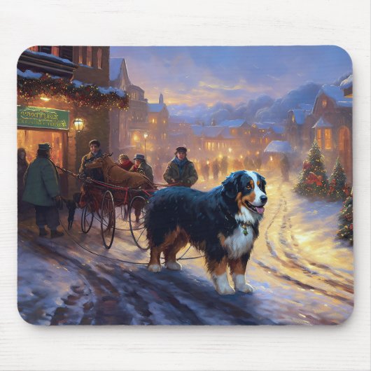 Bernese Mountain Kerstfeest Seizoen Muismat (Voorkant)