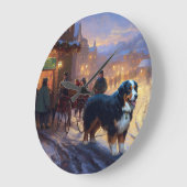 Bernese Mountain Kerstfeestseizoen Grote Klok (Hoek)