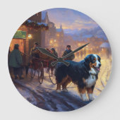 Bernese Mountain Kerstfeestseizoen Grote Klok (Voorkant)