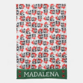 Bernese Mountain Kersthond Theedoek (Verticaal)