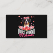 Bernese Mountain Mama Flower Bandana Hondenliefheb Visitekaartje (Achterkant)