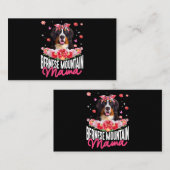 Bernese Mountain Mama Flower Bandana Hondenliefheb Visitekaartje (Voorkant / Achterkant)