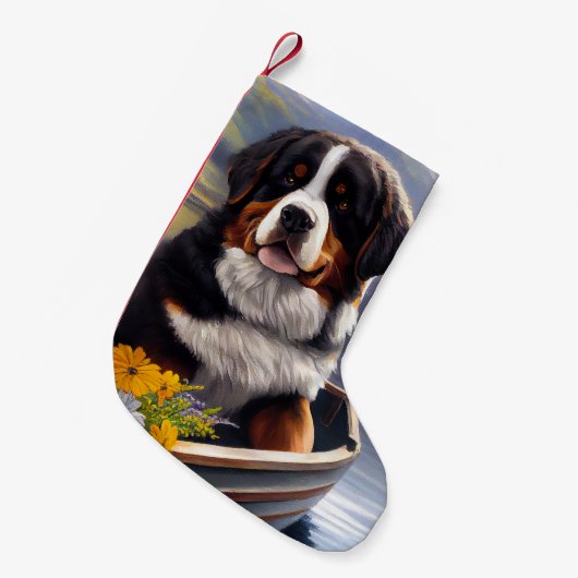 Bernese Mountain op een peddel: Een Schilderachtig Kleine Kerstsok (Voorkant (Hangend))