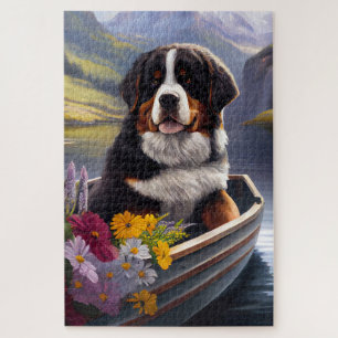 Bernese Mountain op een peddel: Een Schilderachtig Legpuzzel