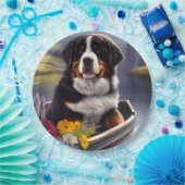 Bernese Mountain op een peddel: Een Schilderachtig Papieren Bordje (Feest)