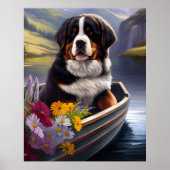 Bernese Mountain op een peddel: Een Schilderachtig Poster (Voorkant)