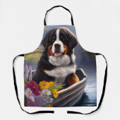 Bernese Mountain op een peddel: Een Schilderachtig Schort (Voorkant)