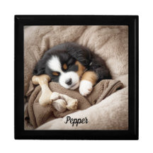 Bernese Mountain Personalized Jewelry Keepsake Box