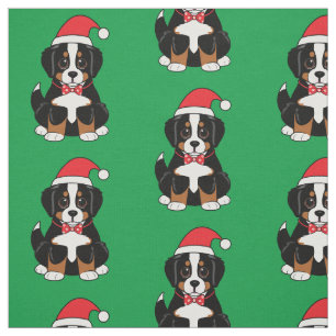 Bernese Mountain Puppy in een Santa Hat Stof
