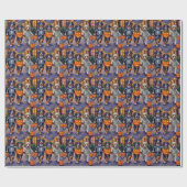 Bernese Mountain Trick-or-Treating op Halloween Cadeaupapier (Vlak)