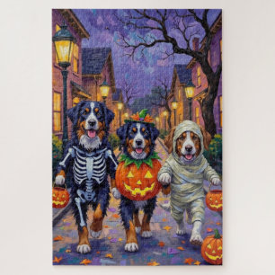 Bernese Mountain Trick-or-Treating op Halloween Legpuzzel