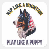 Bernese Mountain Vierkante Sticker (Voorkant)
