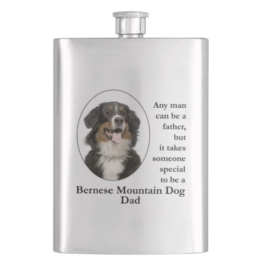 Bernese Mt. Dog Dad Flask Heupfles (Voorkant)