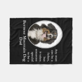 Bernese Mt. Dog Dad Fleece Blanket (Voorkant (Horizontaal))