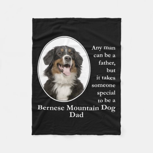 Bernese Mt. Dog Dad Fleece Blanket (Voorkant)
