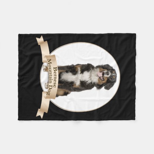 Bernese Mt. Dog Fleece Blanket (Voorkant (Horizontaal))