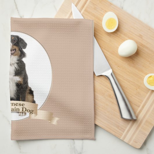 Bernese Mt. Dog Kitchen Towel Theedoek (Quarter Fold)