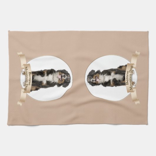 Bernese Mt. Dog Kitchen Towel Theedoek (Horizontaal)